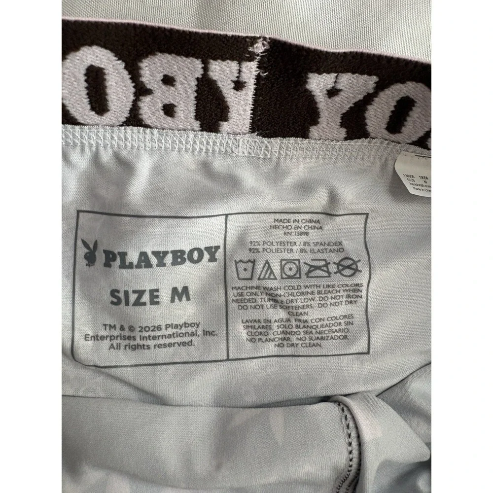 NEW PLAYBOY Boxers Playboy Boxer Briefs Mens Size Medium Multicolor 2 Pair Boxer